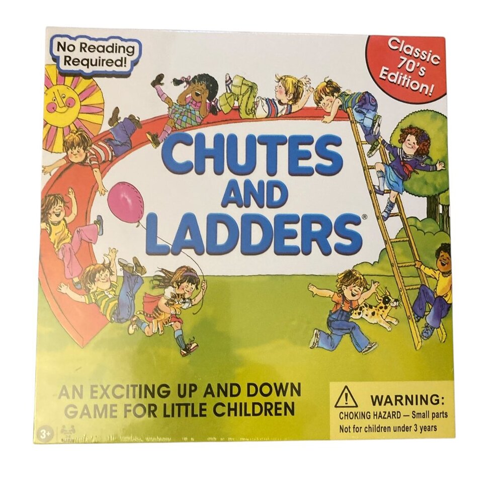 Classic Chutes and Ladders 1970 Edition by Winning Moves Games New and Sealed